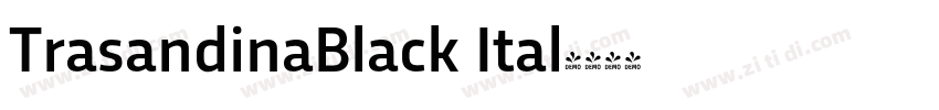 TrasandinaBlack Ital字体转换